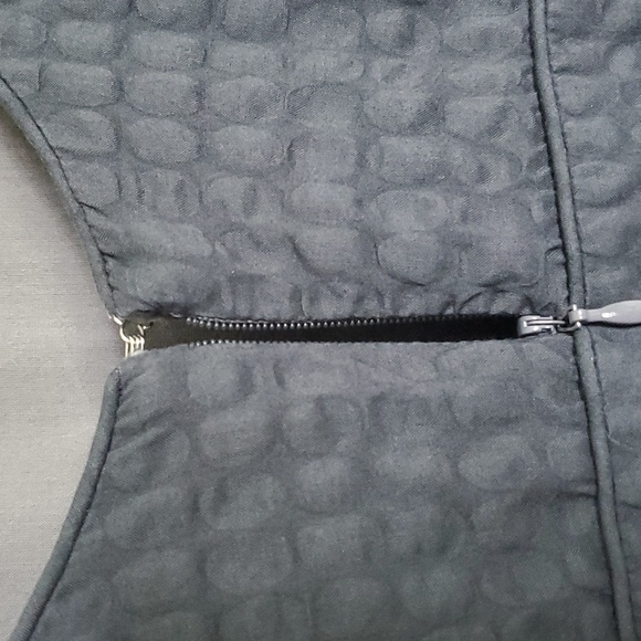 J Crew 100% cotton, gray dress textured pattern Size 2 - Picture 5 of 13